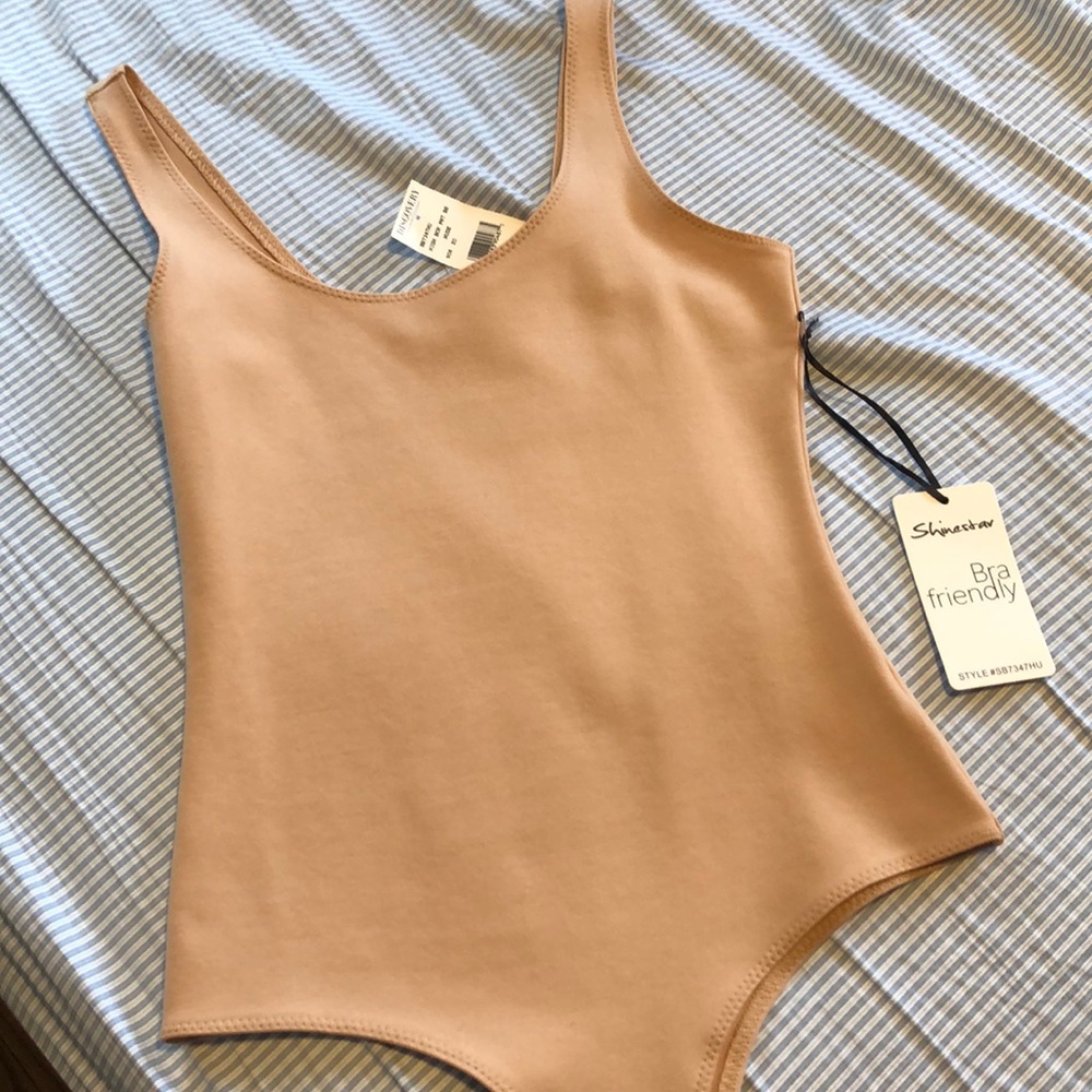 Carmel tan Bodysuit Tank